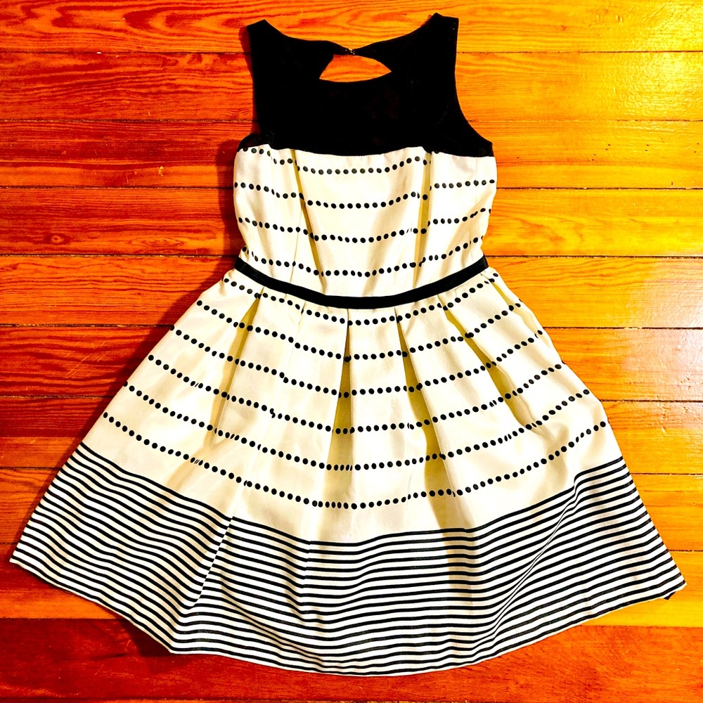 Taylor Fit & Flare Dress with mesh top & pockets! 🤍